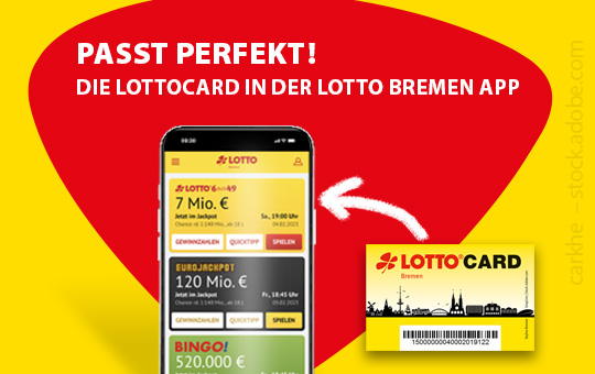 LOTTO Bremen App mit LOTTOCard